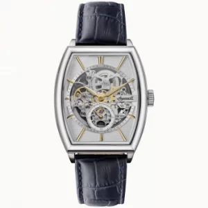Image of Ingersoll The Producer Automatic Silver Dial Blue Leather Strap Mens Watch I09701