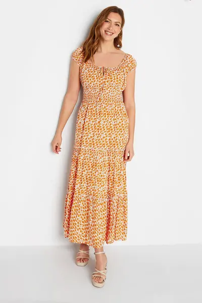 Image of Long Tall Sally Tall Printed Maxi Dress Yellow