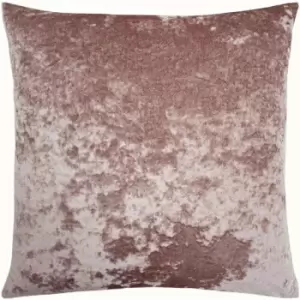 Image of Paoletti Verona Crushed Velvet Cushion Cover (60cm x 40cm) (Blush) - Blush
