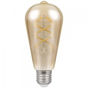 Image of Crompton LED ST64 ES E27 Spiral Filament Antique Bronze 6W - Extra Warm White