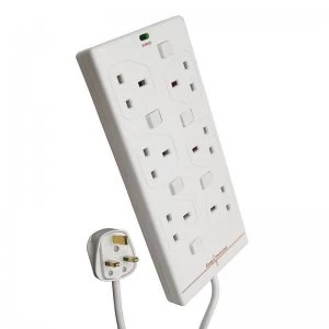 Image of Tacima 2M 6 Way Switched Surge Protection Extension Lead