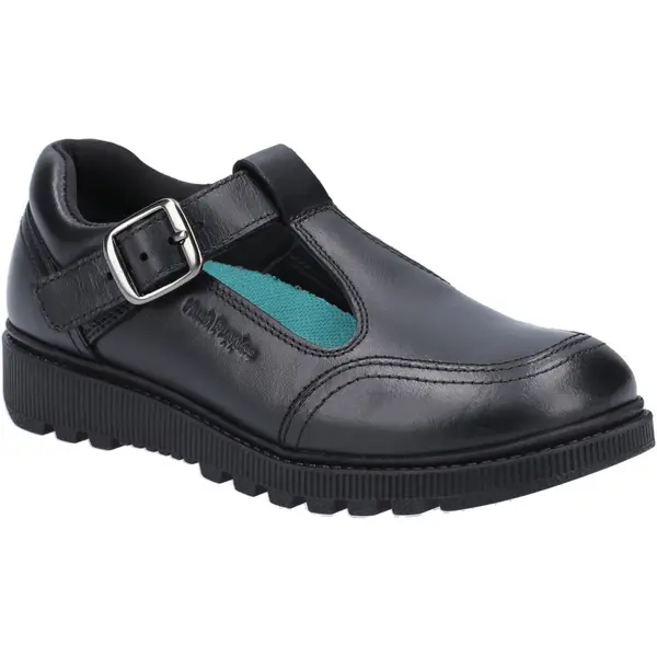 Image of Hush Puppies Womens Kerry Mary Jane Leather School Shoes UK Size 4 (EU 37) Black HUS758-BLACK-4