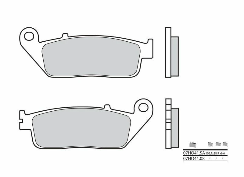 Image of Brembo S.p.A. Street Sintered Metal Brake pads - 07HO41SA