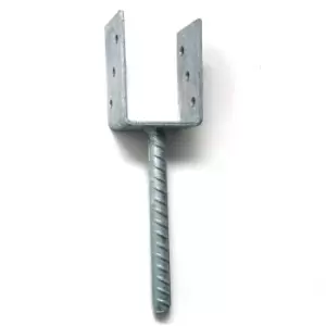 Image of Moderix - Zinc Plated u Type Post Fence Foot Anchors - Size 80 x 60 x 120 x 5mm - Pack of 10