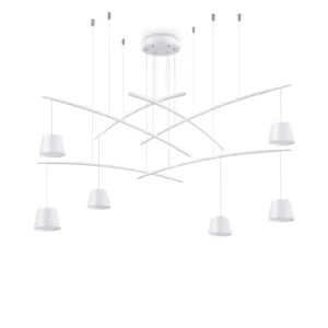 Image of Fish LED 6 Light Cluster Ceiling Pendant White