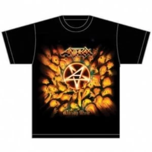 Image of Anthrax Worship Music Mens Black T-Shirt: Medium