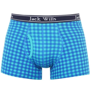 Image of Jack Wills Bridley Check Print Boxer - Blue