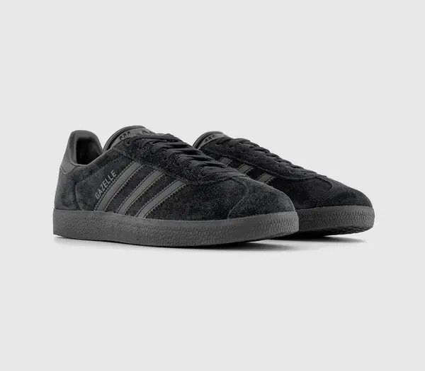Image of Adidas Unisex Gazelle Core Black Trainers, Size: 5