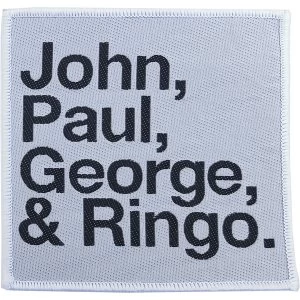 Image of The Beatles - John, Paul, George, Ringo Black on White Standard Patch