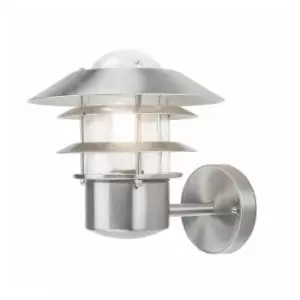 Image of Outdoor IP44 Wall Light Stainless Steel LED E27 60W