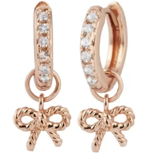 Image of Ladies Olivia Burton Rose Gold Plated Vintage Bow Vintage Bow Earrings