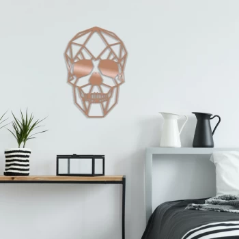 Image of Skull - Copper Copper Decorative Metal Wall Accessory