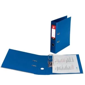 Image of 5 Star Lever Arch File PVC Spine 70mm Foolscap Royal Blue Pack 10