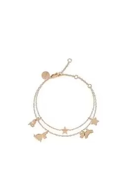 Image of Radley 18Ct Rose Gold Plated Dog & Cat Charm Bracelet