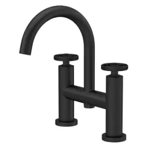 Image of Hudson Reed - Revolution Bath Filler Tap Pillar Mounted - Matt Black