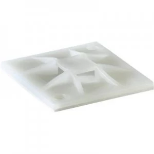 Image of Cable mount Screw fixing 4x thread halogen free Ecru HellermannTyton 151 10903 QM40 PA66 NA L1