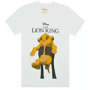 Image of The Lion King Womens/Ladies Circle Of Life Simba T-Shirt (L) (White)