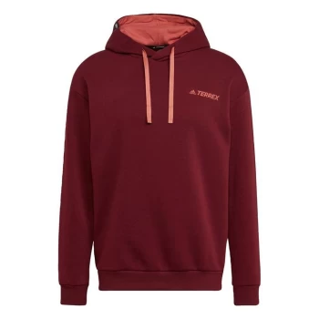 Image of adidas Terrex Logo Graphic Hoodie Mens - Red