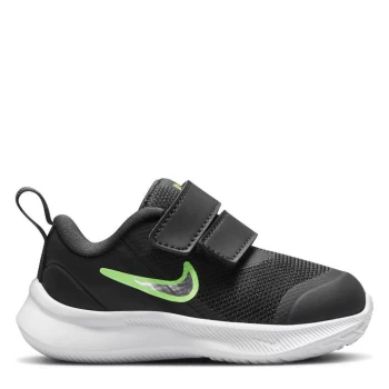 Image of Nike Runner 3 Trainers Infant - Black/SilvGreen