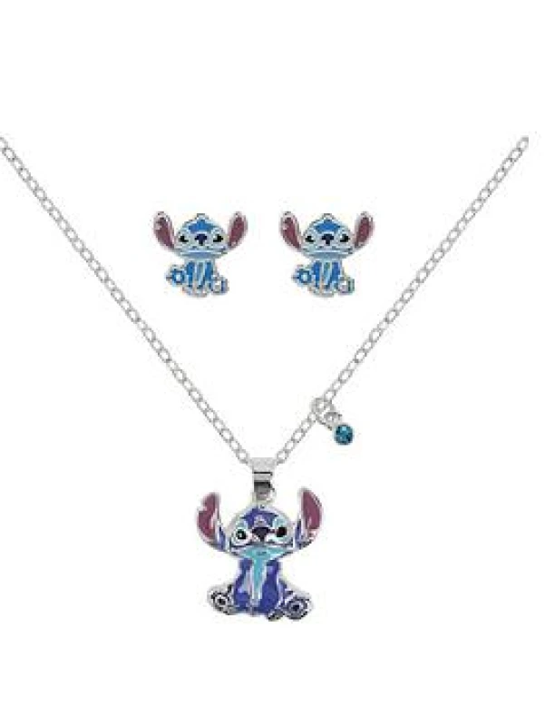 Image of Lilo & Stitch Stitch Frauen Halskette silberfarben