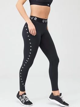 Image of Under Armour Favorite Graphic Legging - Black/White, Size L, Women