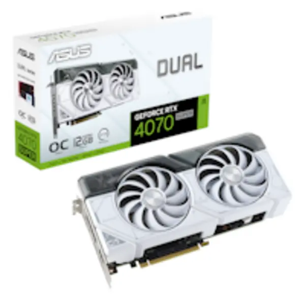 Image of Asus GeForce RTX 4070 SUPER Dual OC White 12GB GDDR6X PCI-Express Graphics Card