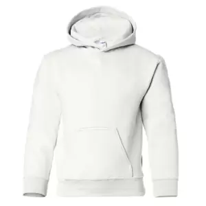 Image of Gildan Heavy Blend Childrens Unisex Hooded Sweatshirt Top / Hoodie (S) (White)