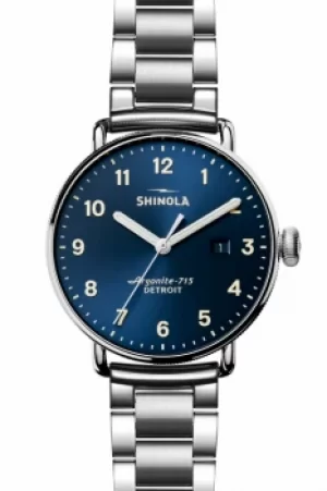 Image of Mens Shinola Canfield 43mm Metal Bracelet Watch
