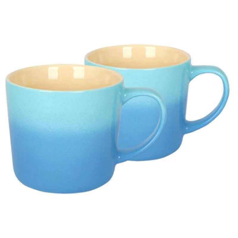 Image of Argon Tableware New Bone China Ombre Mugs - 330Ml - Blue - Pack Of 2
