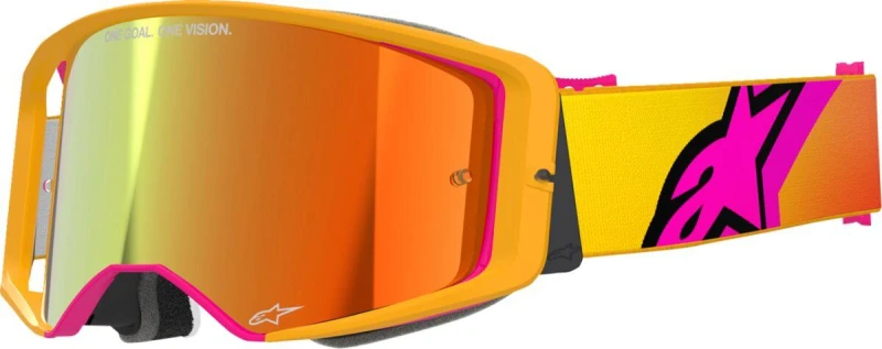 Image of 5100325-5023 - Alpinestars Supertech Corp ABS Vision Goggles - Pink/Yellow Pink/Yellow 5100325-5023