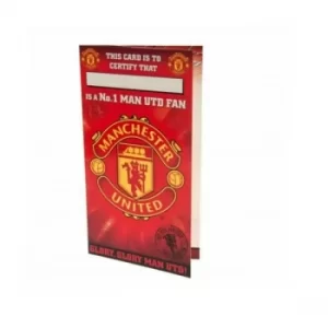 Image of Manchester United FC Birthday Card No 1 Fan