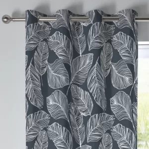 Image of Fusion Matteo Navy Eyelet Curtains Navy