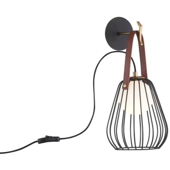 Image of Maytoni Lighting - Indiana Wall Lamp Black with Gold, 1 Light, G9