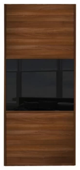 Image of Wickes Sliding Wardrobe Door Wood Effect Frame Mirror Panel Wideline Or Fineline Custom Size 1 550-900mm Wide