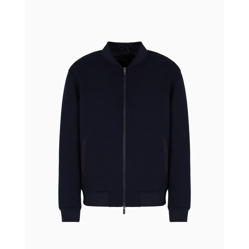 Image of Armani Exchange Mens Full Zip Fleece Navy UB101 male S