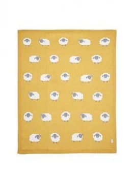 Image of Mamas & Papas Sheep Motif Knitted Blanket