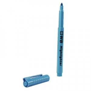 Image of Whitecroft Blue Highlighter Pen Pack of 10 WX93201