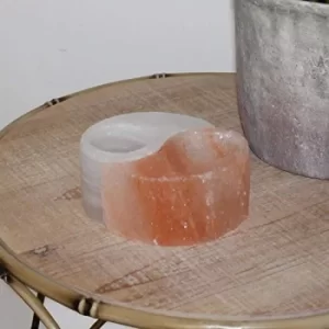 Image of Ying & Yang Rock Salt Double Tealight Holder