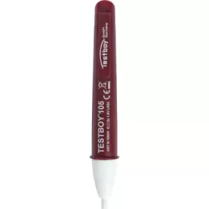 Image of Voltage tester, HxWxD 30 x 160 x 25 mm, with LED torch