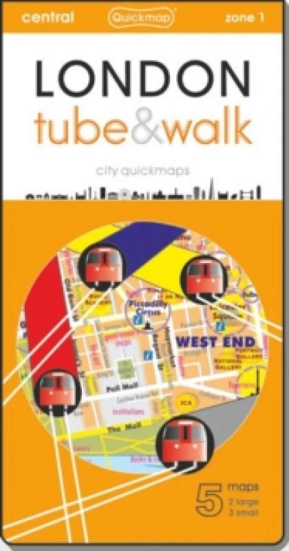 Image of London tube & walk : attractions, routes, parks, iconic buildings Sheet map, folded