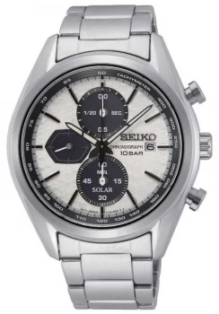 Image of Seiko Mens Solar Stainless Steel Bracelet Silver Watch