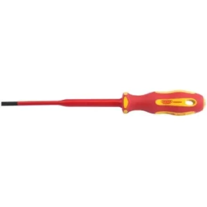 Image of Draper Ergo Plus&amp;#174; Slimline Plain Slot VDE Screwdriver, 3.5 x 100mm