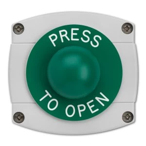 Image of Surface Mounted Press To Open Green Dome Button