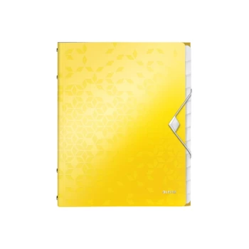 Image of WOW Divider Book Polypropylene 12 Tabbed Dividers A4. Yellow - Outer Carton of 4