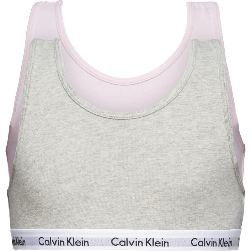 Image of Calvin Klein 2 Pack Bralets - Grey Grey 15 - 16 Years