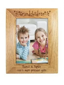 Image of Personalised Grandchildren Wooden Photo Frame