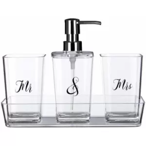 Image of Mr & Mrs Bath Set - Set of 4 - Premier Housewares