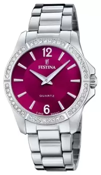 Image of Festina F20593/2 Ladies Steel With CZ Set & Steel Watch