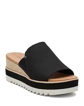 Image of Toms Woimens Dianam Slip On Platform Wedge Sandals