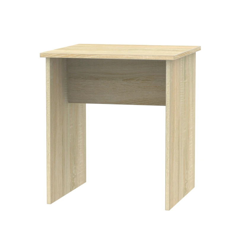 Image of Trent Lamp Table In White & Bardolino Oak (Ready Assembled)
